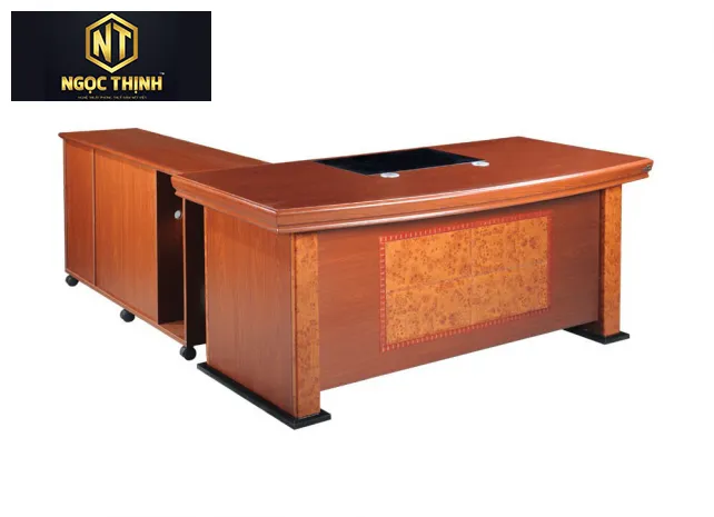 Bàn lãnh đạo sơn PU cao cấp mặt lượn cong DT1890H36 Bàn lãnh đạo sơn PU cao cấp mặt lượn cong DT1890H36